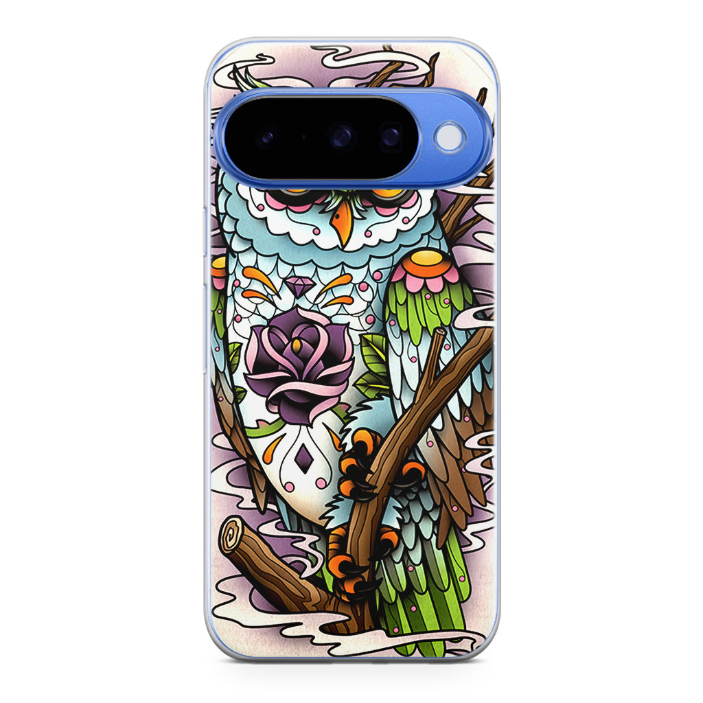 Sugar Skull Owl Tattoo Google Pixel 10 Case