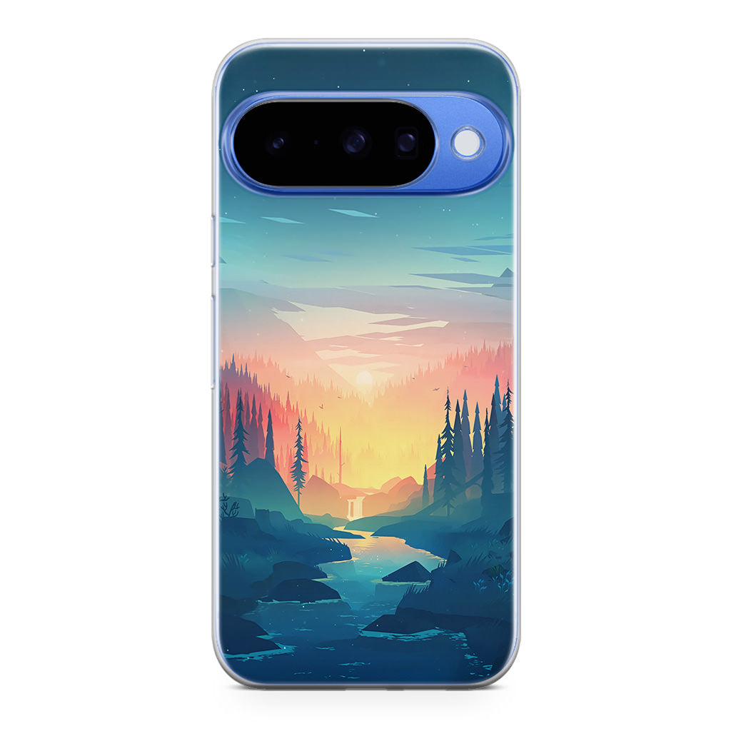 Sunset at The River Google Pixel 10 Case