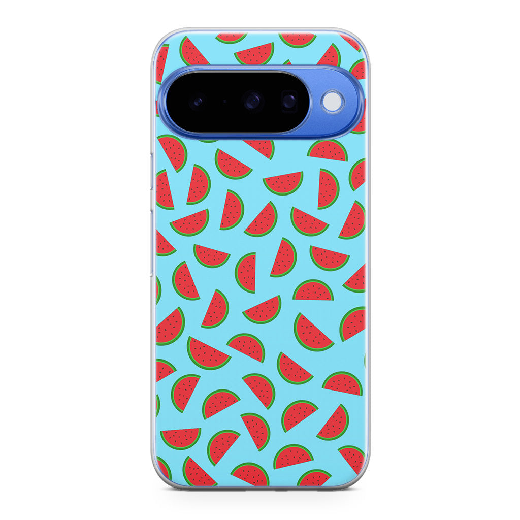 Watermelon Fruit Pattern Blue Google Pixel 10 Case