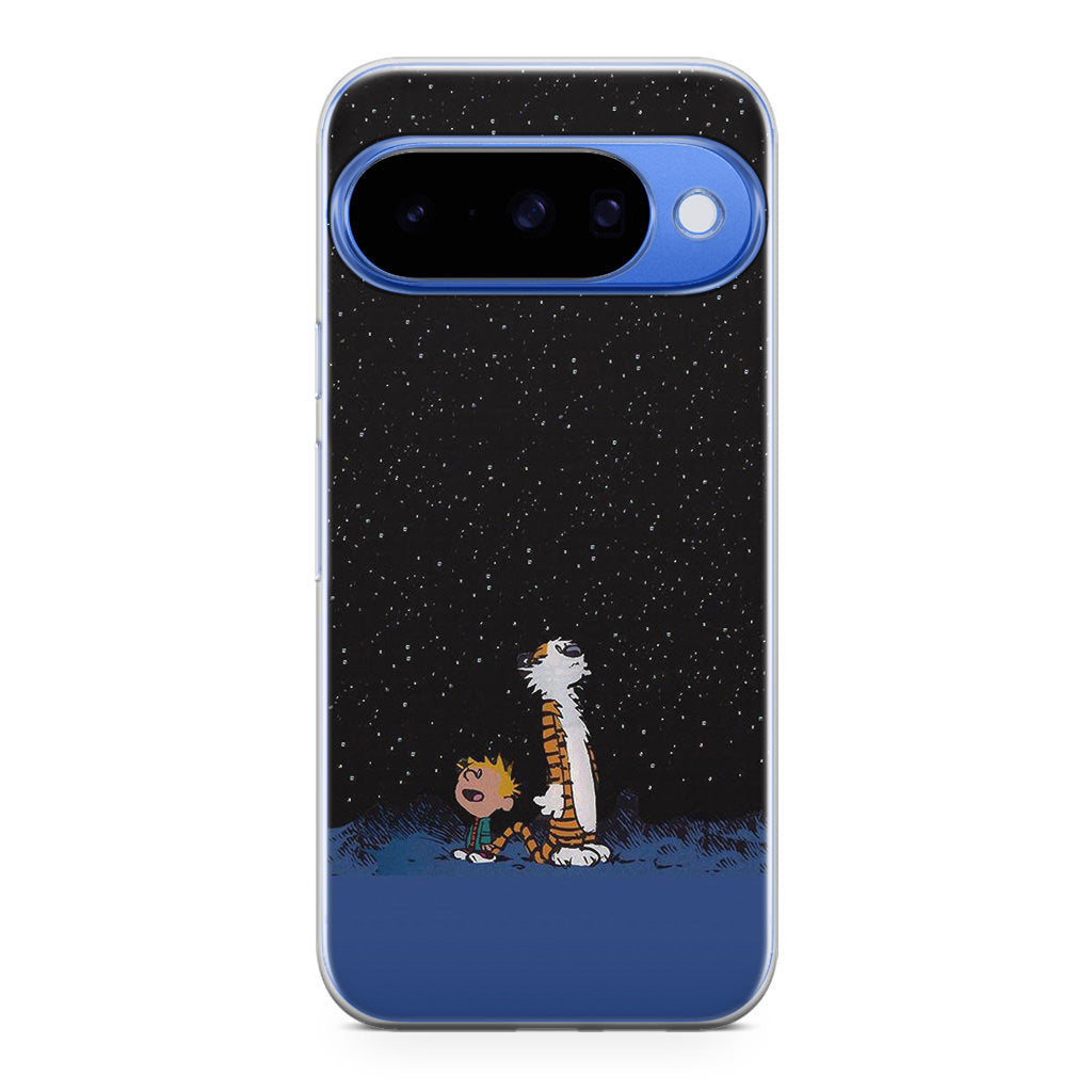 Calvin and Hobbes Space Google Pixel 10 Case