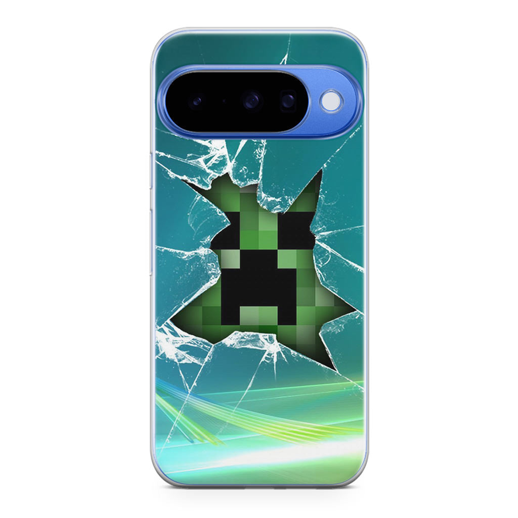 Creeper Glass Broken Green Google Pixel 10 Case
