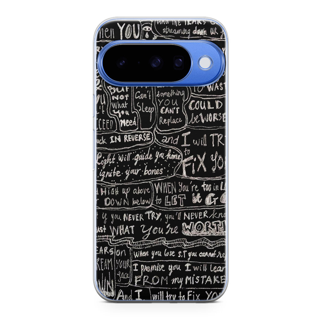 Fix You Lyrics Google Pixel 10 Case