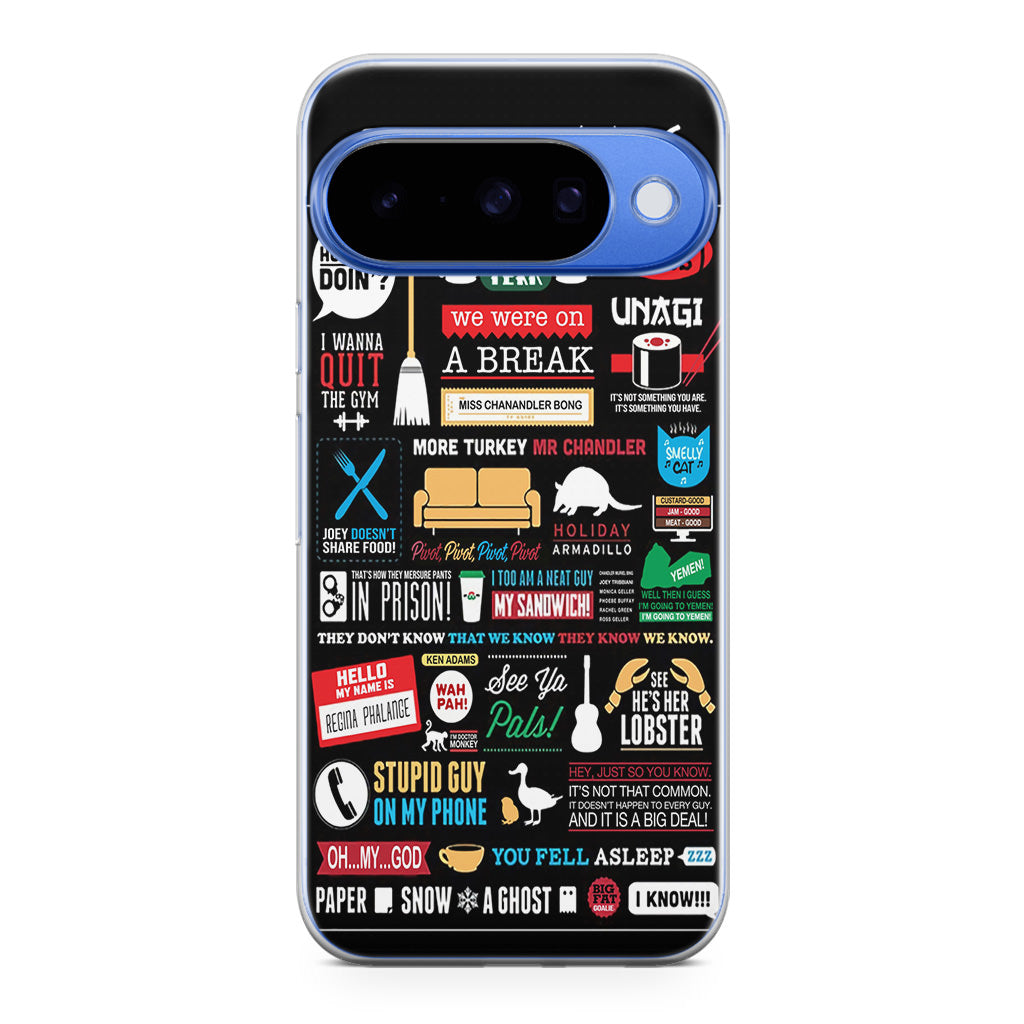 Friends TV Show Quotes Poster Google Pixel 10 Case
