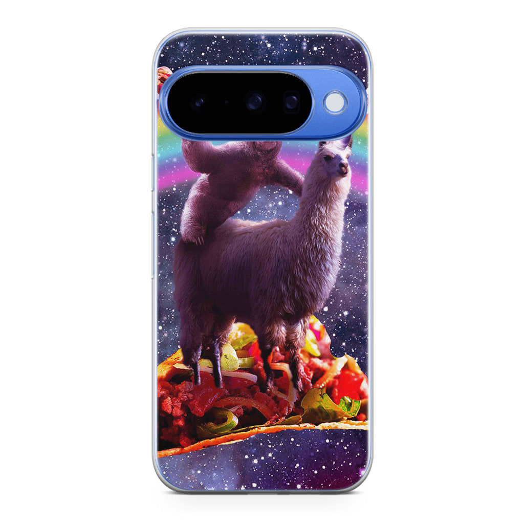 LLama And Sloth On Space Google Pixel 10 Case