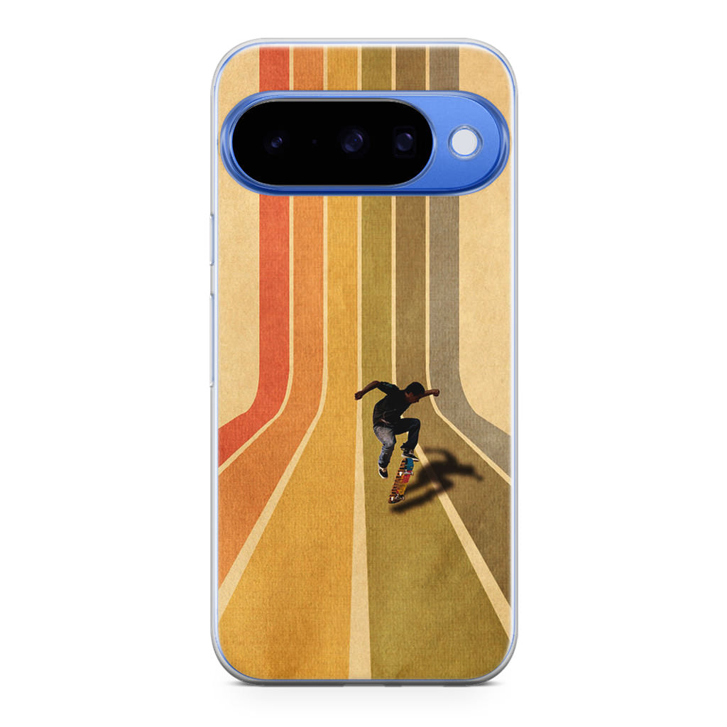 Vintage Skateboard On Colorful Stipe Google Pixel 10 Case