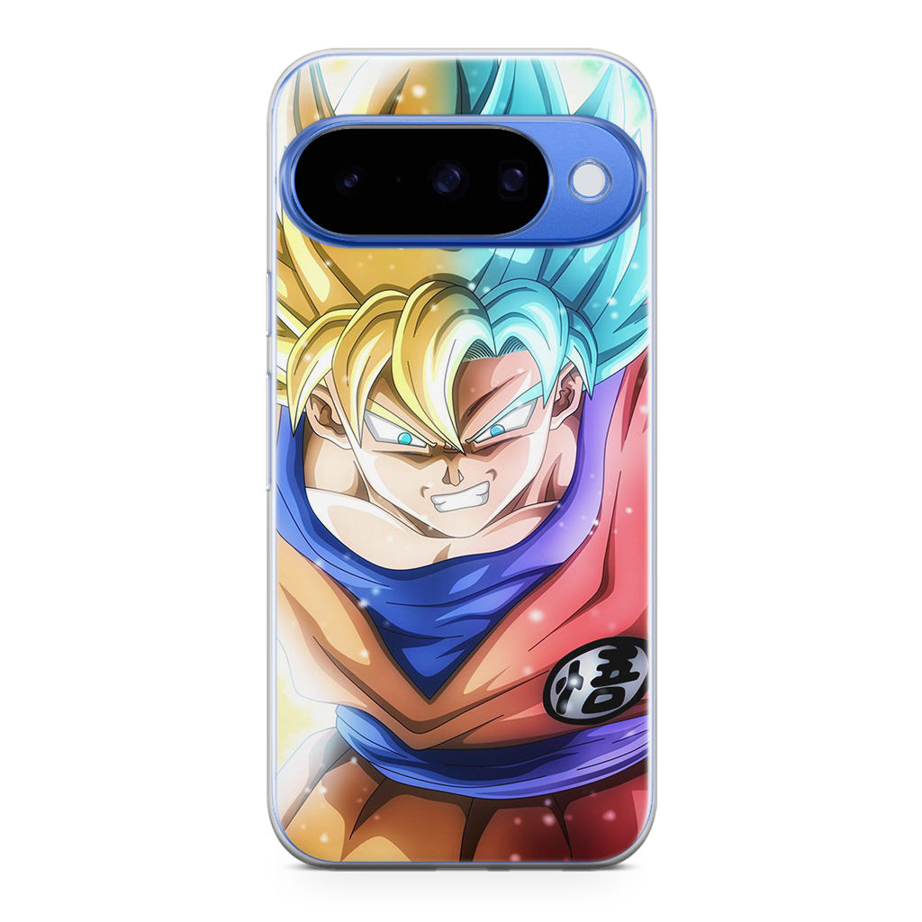 Goku SSJ 1 to SSJ Blue Google Pixel 10 Case