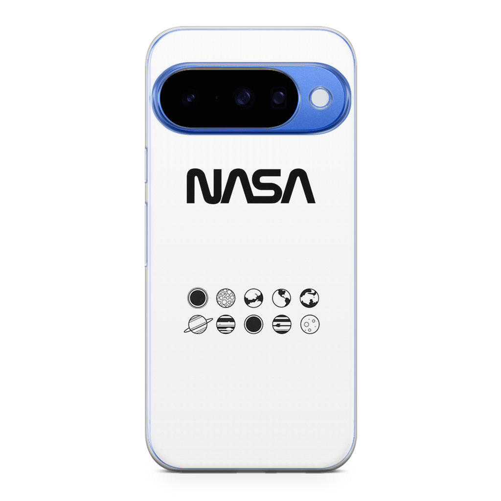 NASA Minimalist White Google Pixel 10 Case