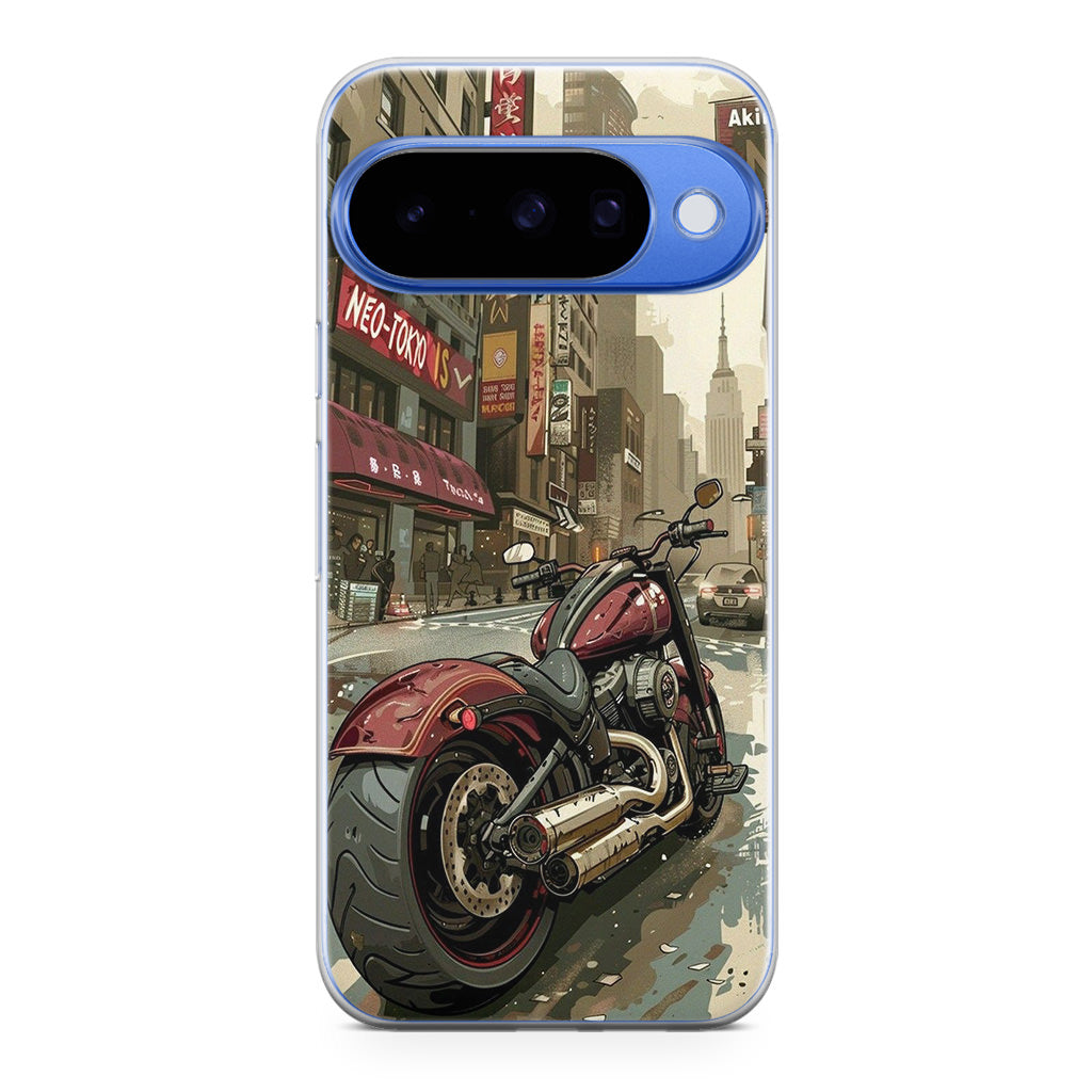 Motorcycle In Tokyo Streets Google Pixel 10 Case