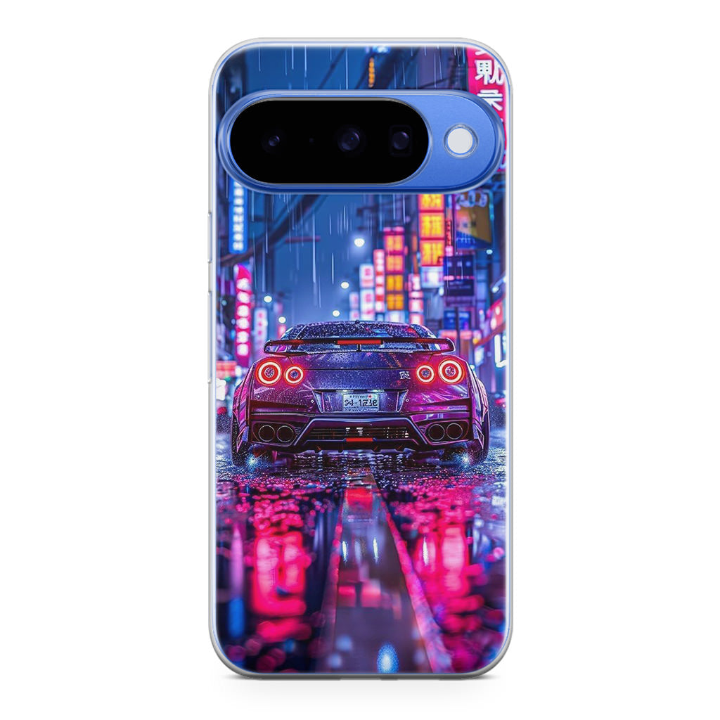 Neon Midnight Drift Tokyo Rain Google Pixel 10 Case