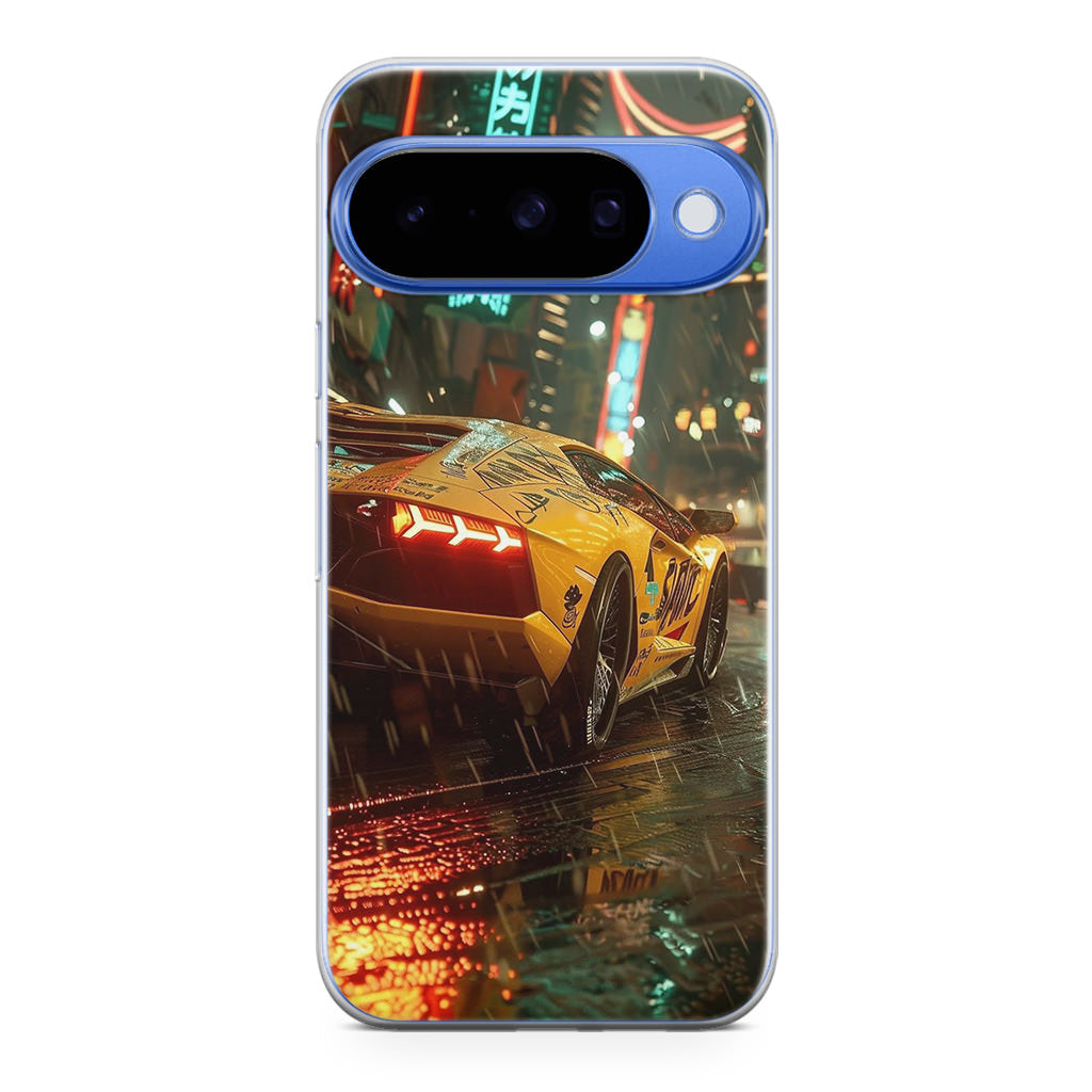 Night Drift Thunder Neon Streets Google Pixel 10 Case