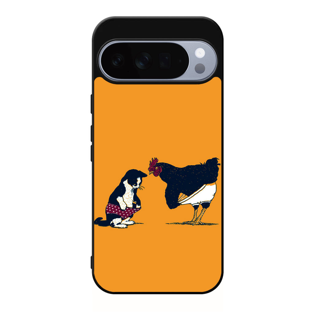 Cat Chicken Yellow Underwear Cute Google Pixel 10 Pro / Pixel 10 Pro XL Case
