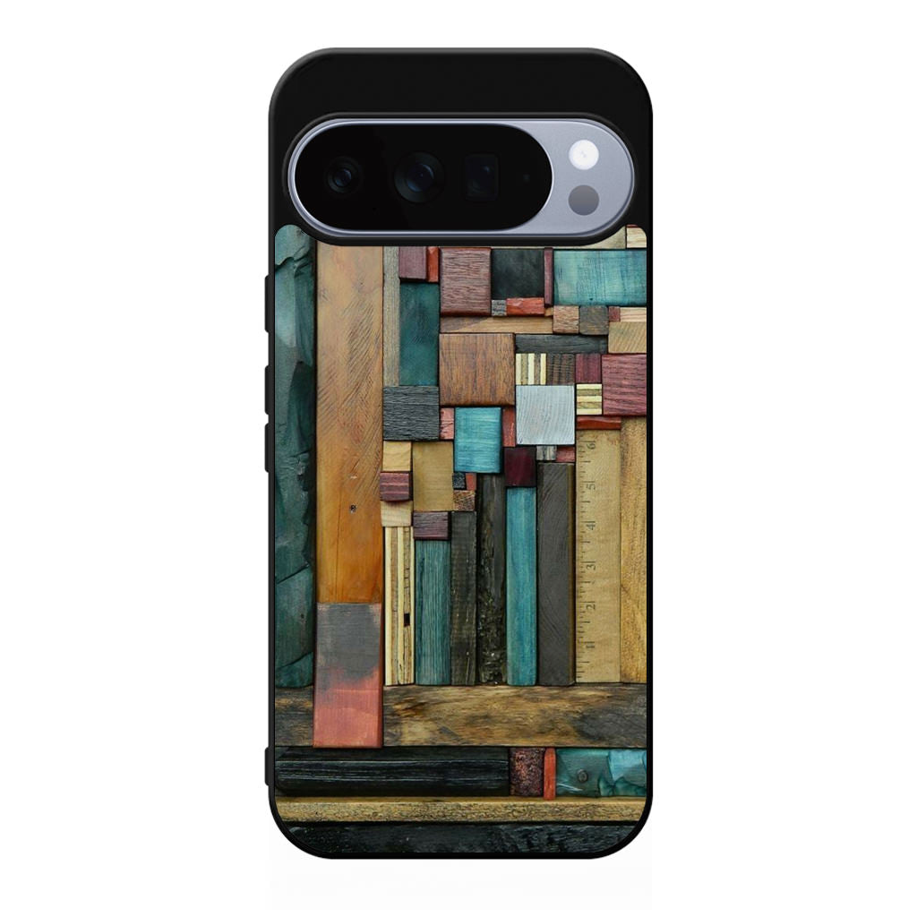 Painted Abstract Wood Sculptures Google Pixel 10 Pro / Pixel 10 Pro XL Case