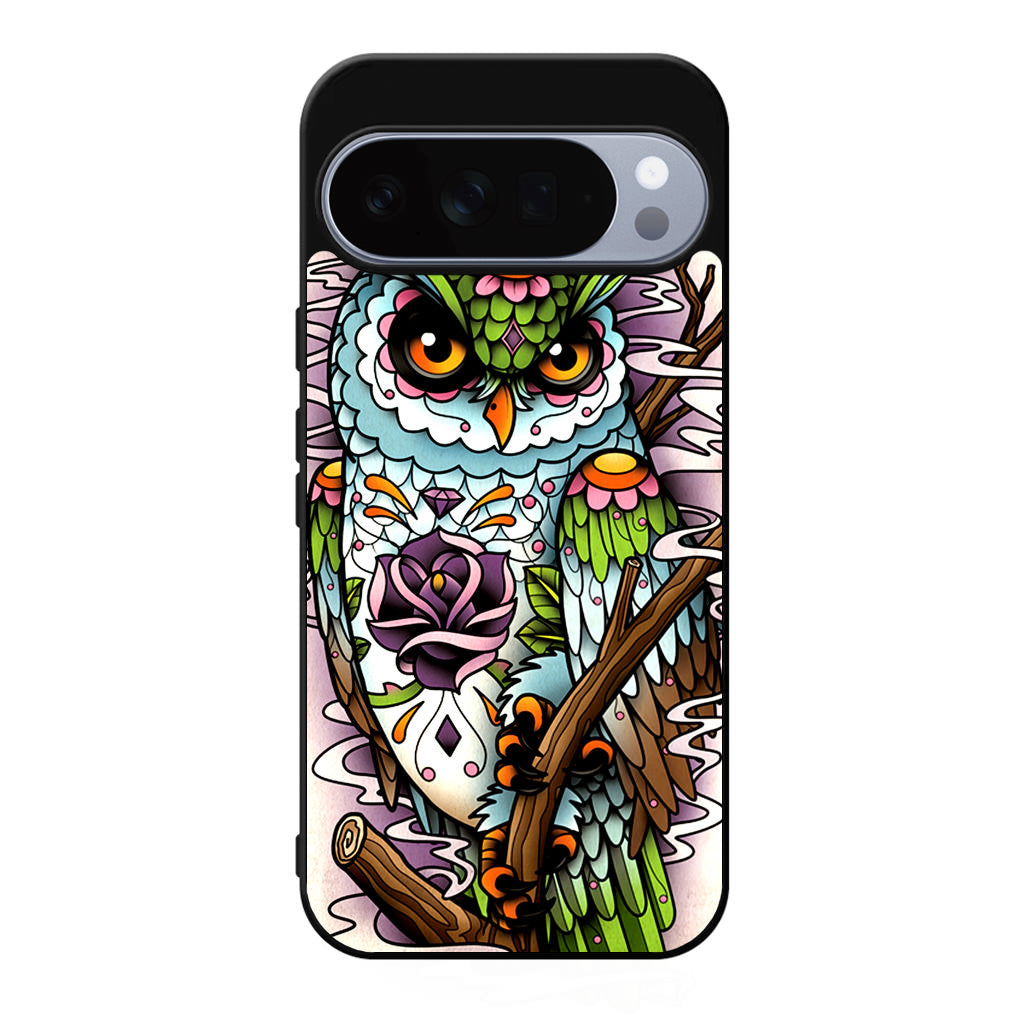 Sugar Skull Owl Tattoo Google Pixel 10 Pro / Pixel 10 Pro XL Case
