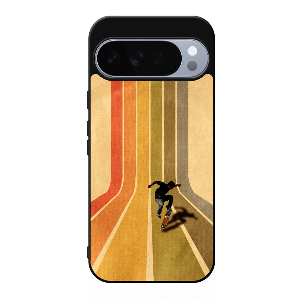 Vintage Skateboard On Colorful Stipe Runway Google Pixel 10 Pro / Pixel 10 Pro XL Case