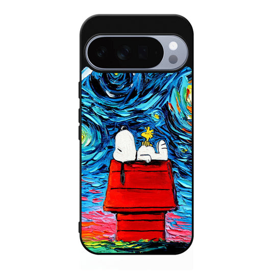 Dog Lying Under Starry Night Van Gogh Google Pixel 10 Pro / Pixel 10 Pro XL Case