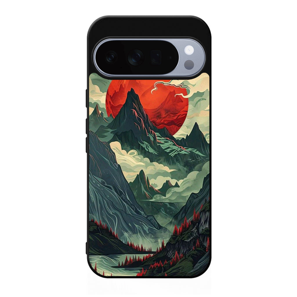Crimson Moon Over Silent Peaks Google Pixel 10 Pro / Pixel 10 Pro XL Case