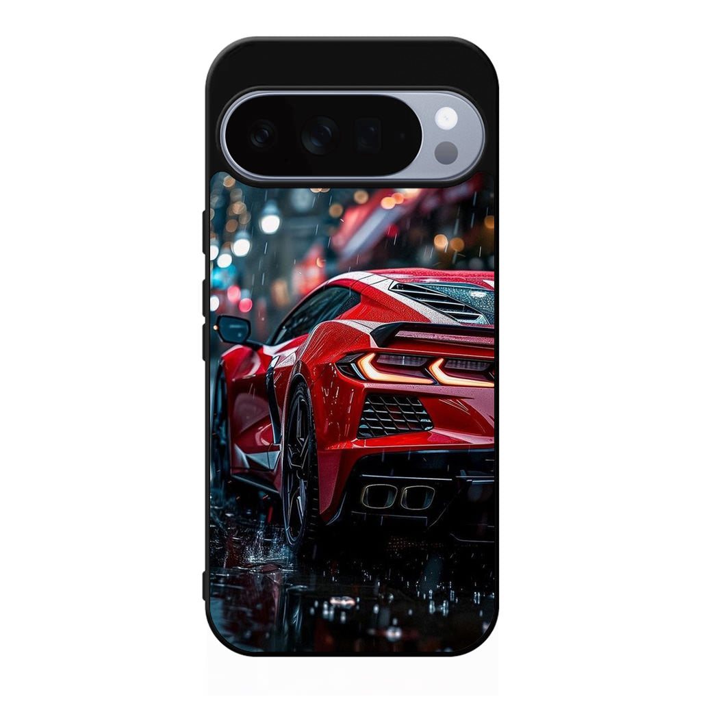 Red Sport Car in the Rain Google Pixel 10 Pro / Pixel 10 Pro XL Case