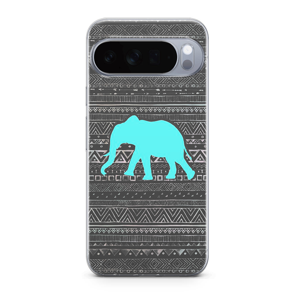 Aztec Elephant Turquoise Google Pixel 10 Pro / Pixel 10 Pro XL Case