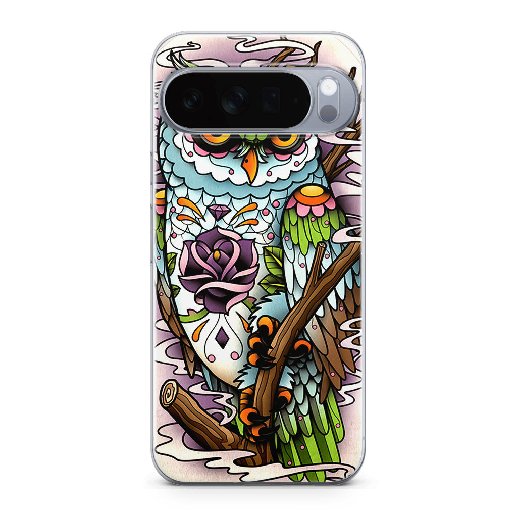 Sugar Skull Owl Tattoo Google Pixel 10 Pro / Pixel 10 Pro XL Case