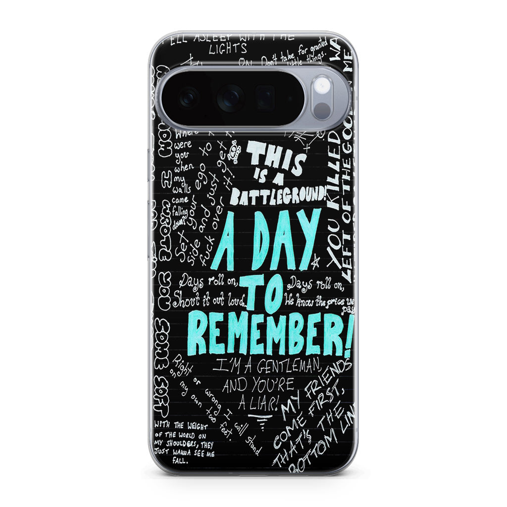 A Day To Remember Quote Google Pixel 10 Pro / Pixel 10 Pro XL Case