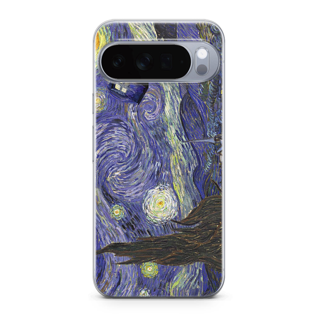 Dr Who Tardis In Van Gogh Starry Night Google Pixel 10 Pro / Pixel 10 Pro XL Case