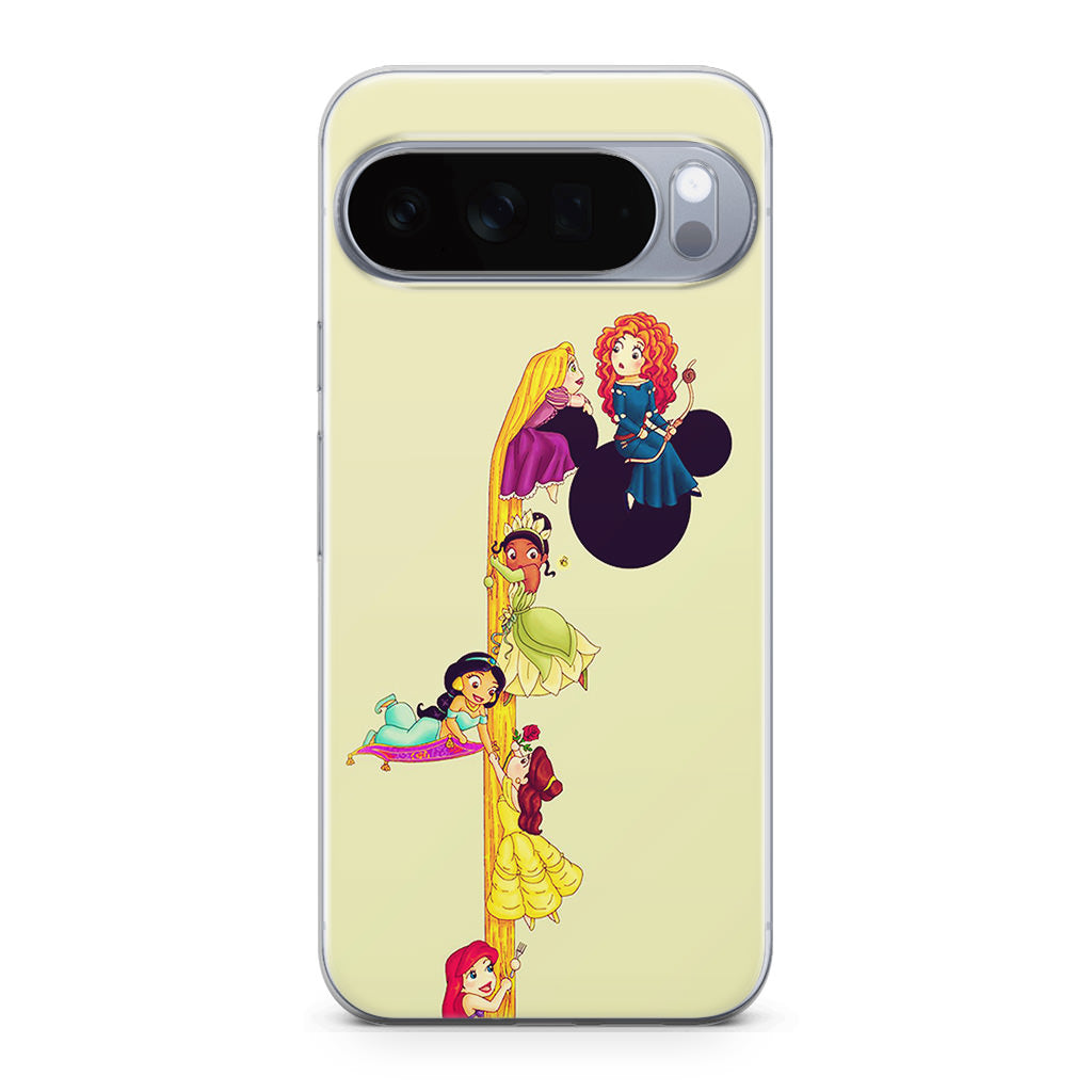 Princesses Climbing Rapunzel's Hair Google Pixel 10 Pro / Pixel 10 Pro XL Case