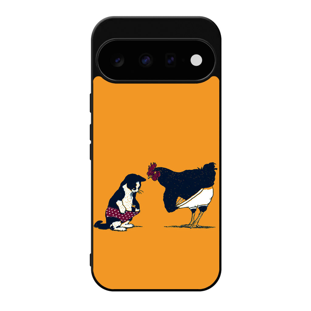 Cat Chicken Yellow Underwear Cute Google Pixel 11 Case