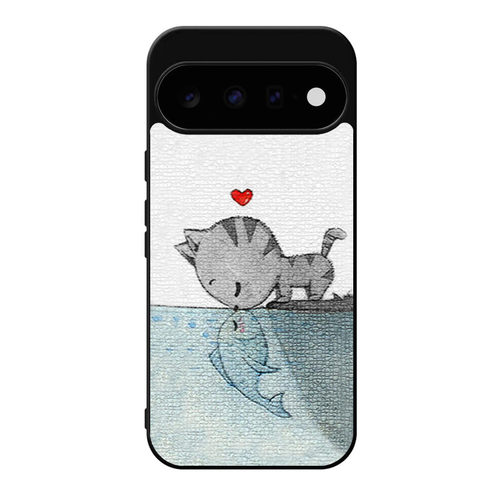 Cat Fish Kisses Google Pixel 11 Case