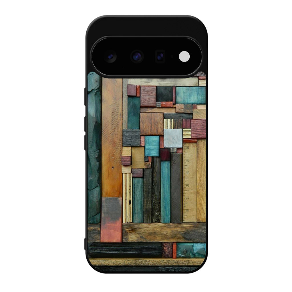 Painted Abstract Wood Sculptures Google Pixel 11 Case