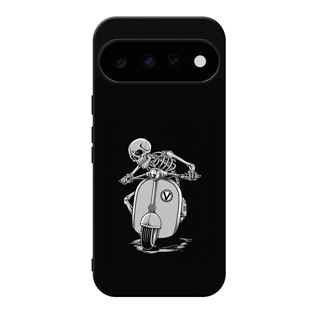 Skeleton Rides Scooter Google Pixel 11 Case