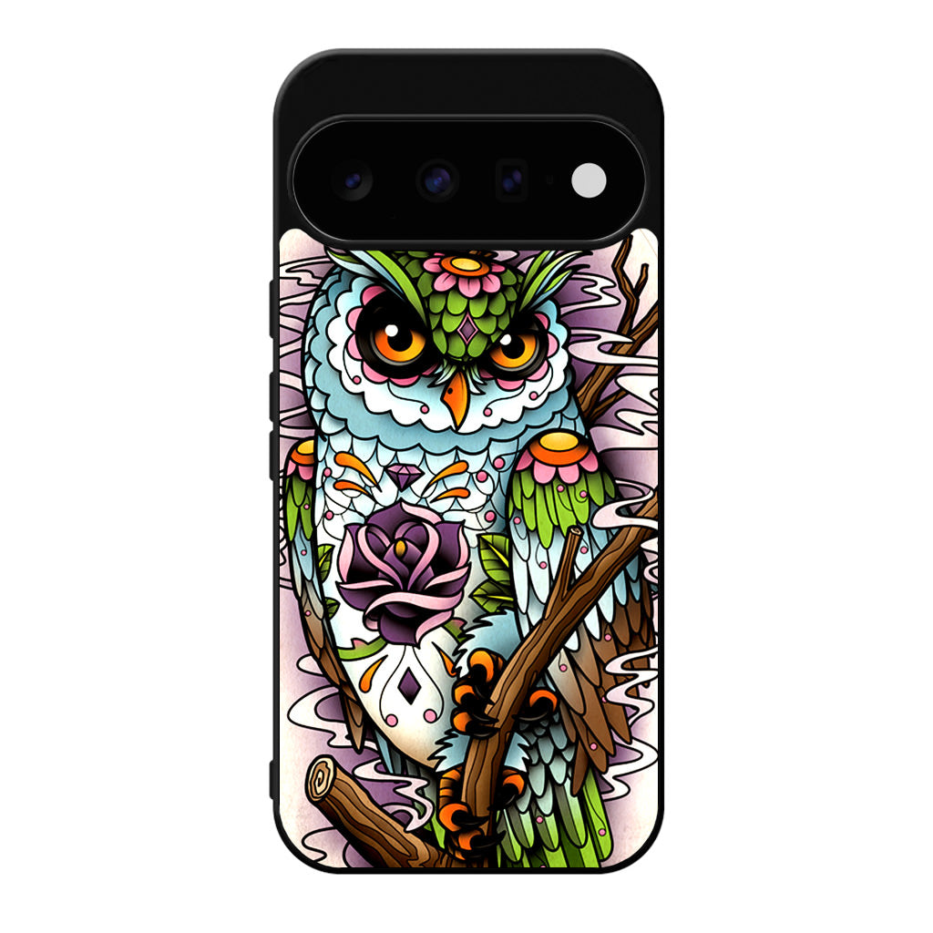 Sugar Skull Owl Tattoo Google Pixel 11 Case