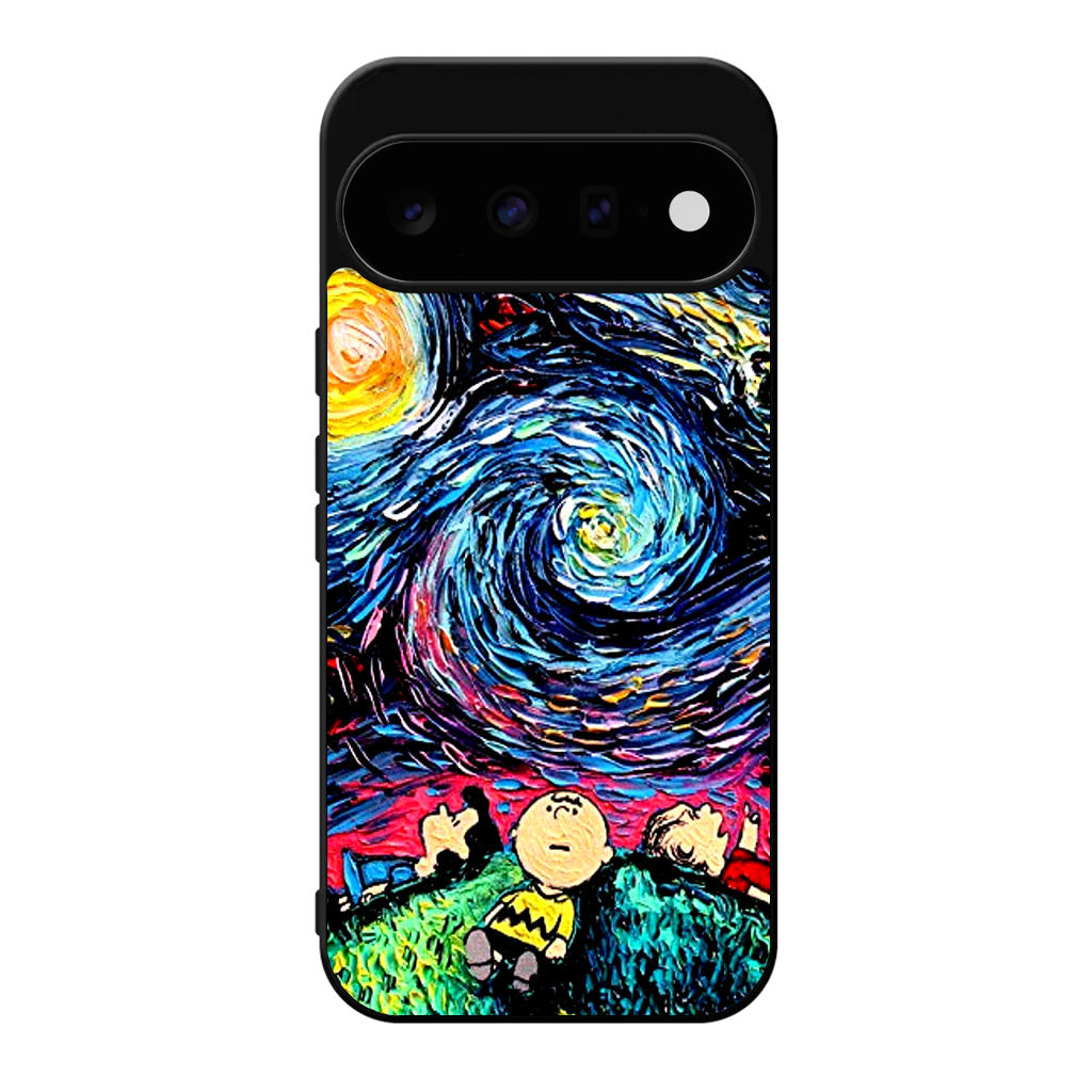Peanuts At Starry Night Google Pixel 11 Case