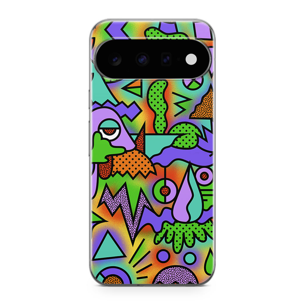 Abstract Colorful Doodle Art Google Pixel 11 Case
