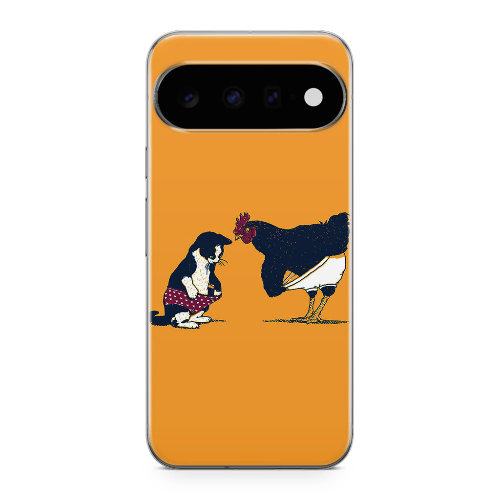 Cat Chicken Yellow Underwear Cute Google Pixel 11 Case