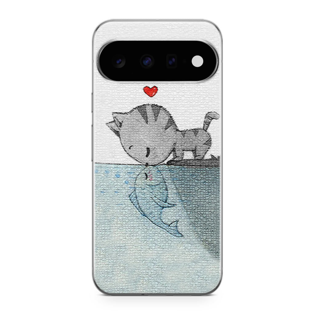 Cat Fish Kisses Google Pixel 11 Case