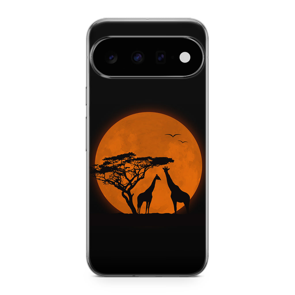 Giraffes Silhouette Google Pixel 11 Case