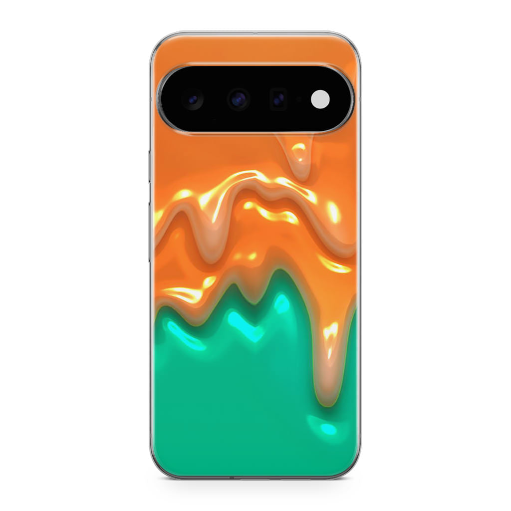 Orange Paint Dripping Google Pixel 11 Case
