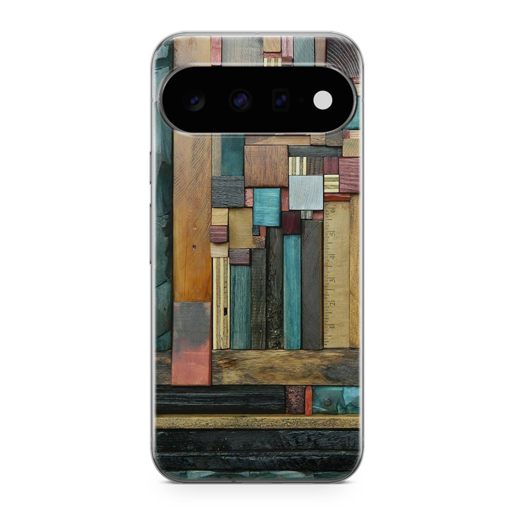 Painted Abstract Wood Sculptures Google Pixel 11 Case