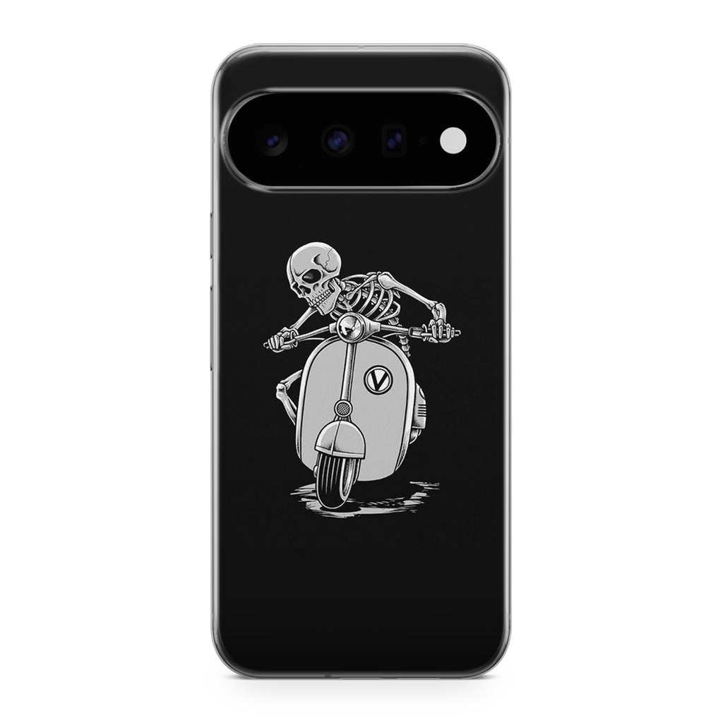 Skeleton Rides Scooter Google Pixel 11 Case