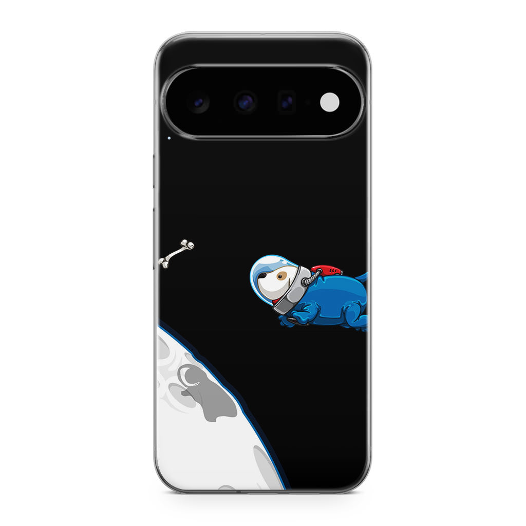 Space Dog Chasing A Bone Google Pixel 11 Case