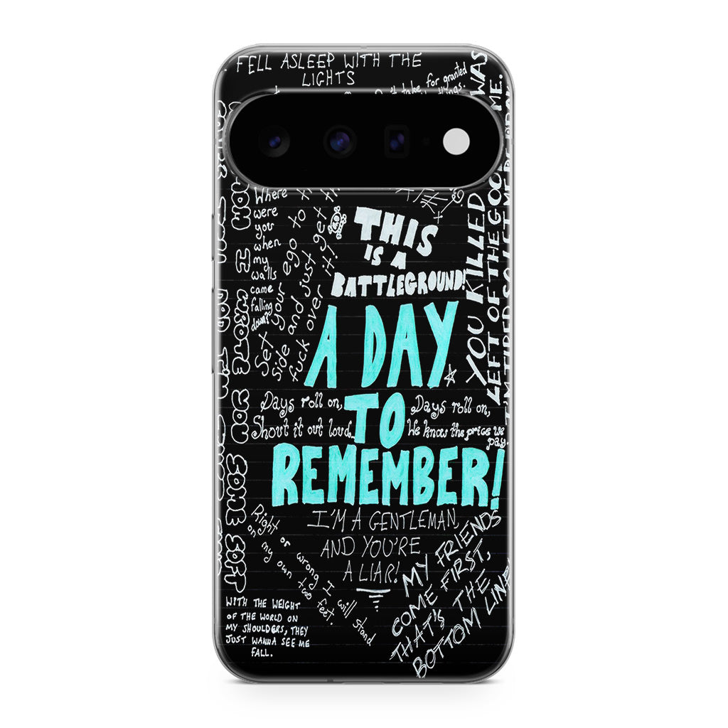 A Day To Remember Quote Google Pixel 11 Case