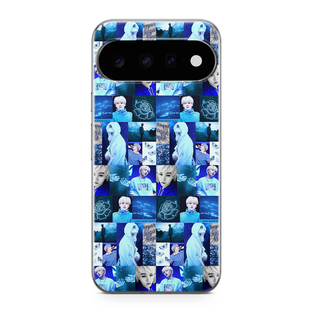 BTS Suga Blue Aesthetic Collage Google Pixel 11 Case