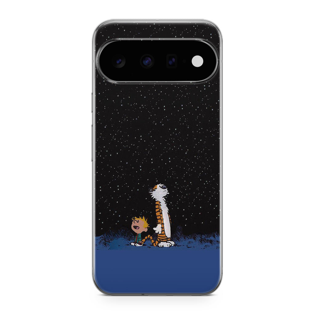 Calvin and Hobbes Space Google Pixel 11 Case