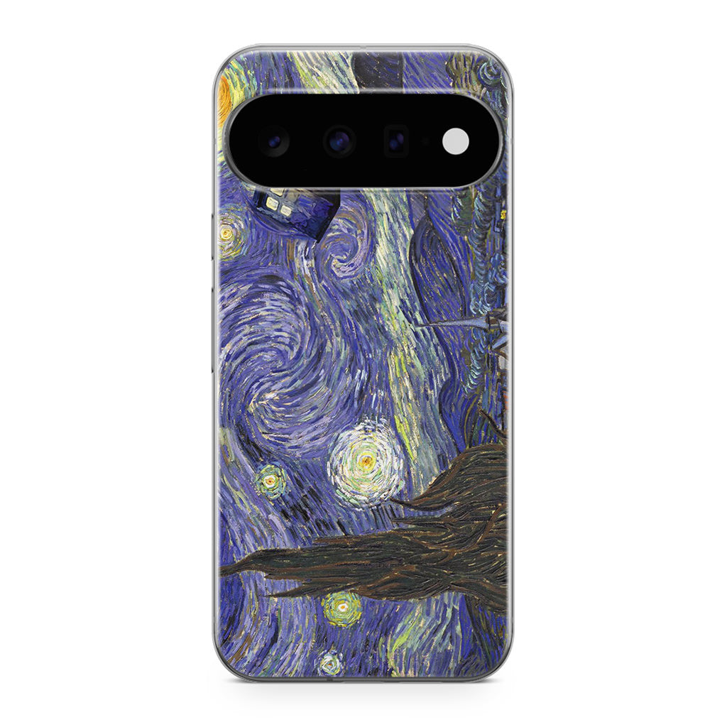 Dr Who Tardis In Van Gogh Starry Night Google Pixel 11 Case