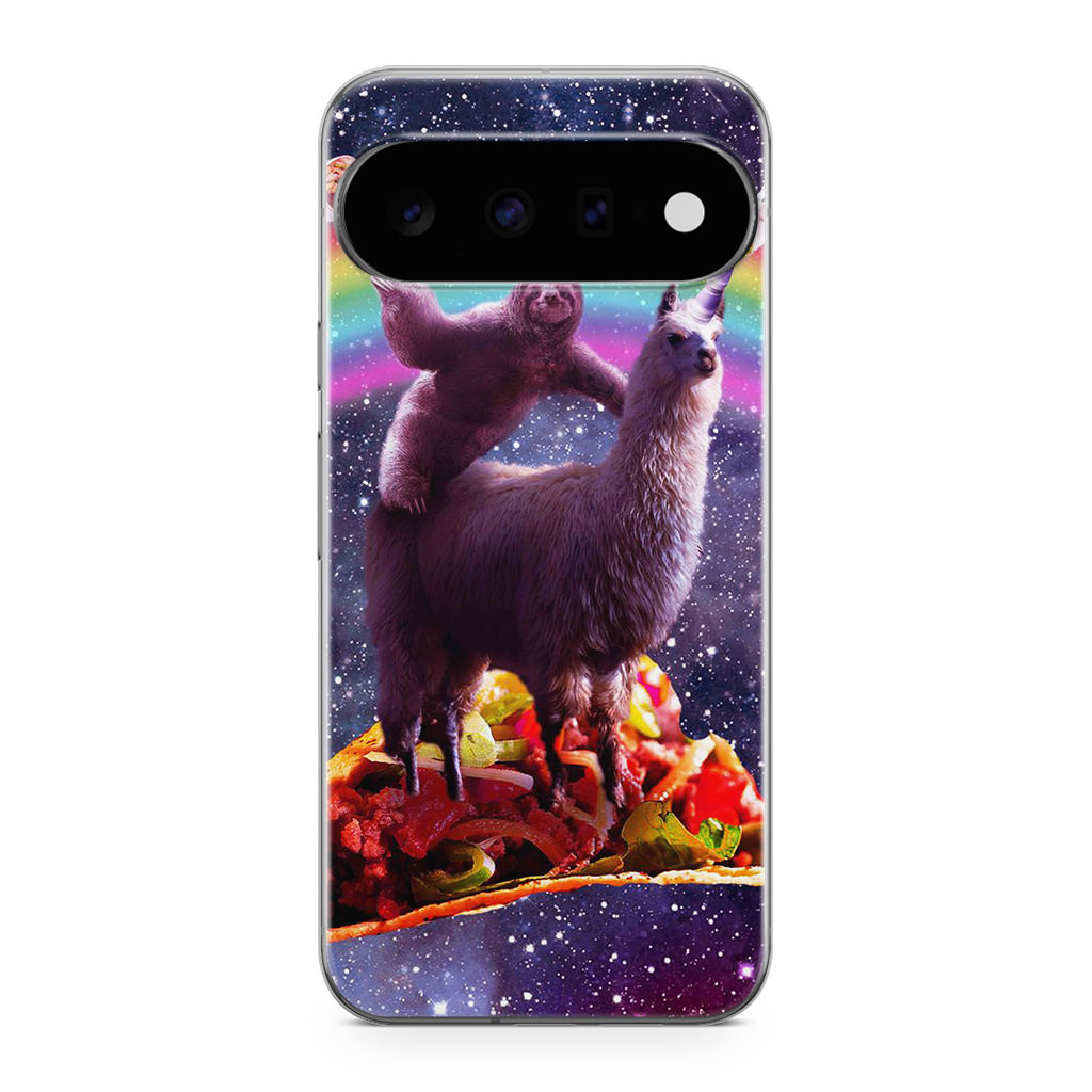 LLama And Sloth On Space Google Pixel 11 Case