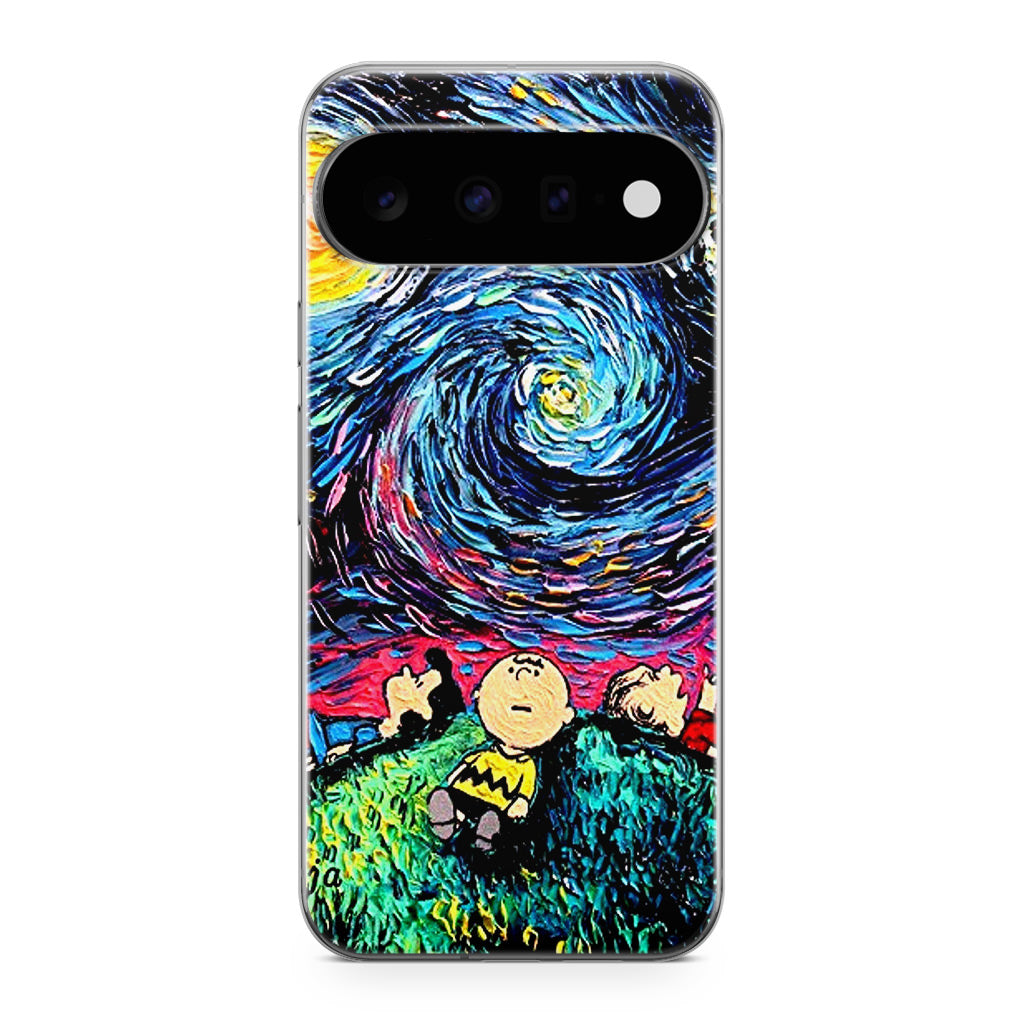 Peanuts At Starry Night Google Pixel 11 Case