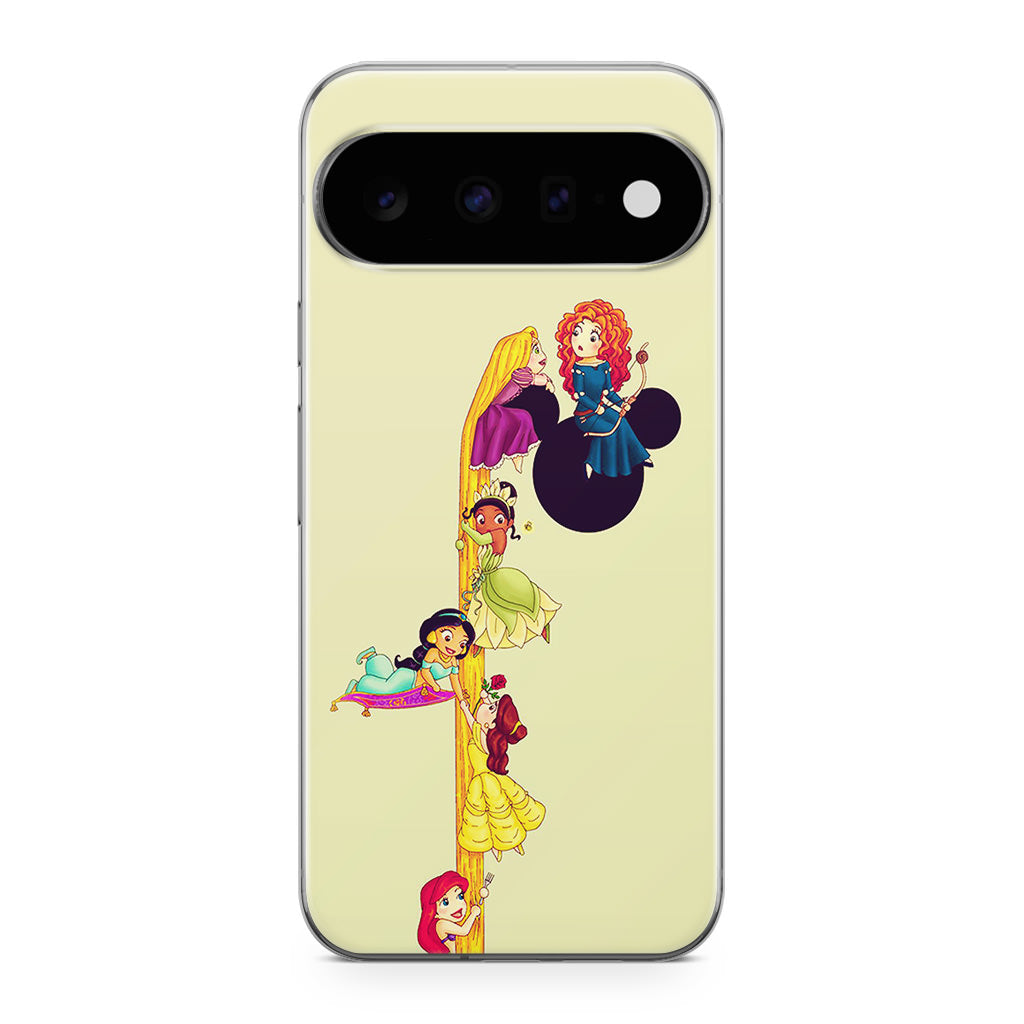 Princesses Climbing Rapunzel's Hair Google Pixel 11 Case