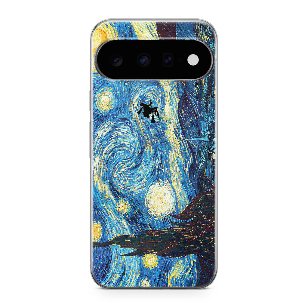 Witch Flying In Van Gogh Starry Night Google Pixel 11 Case