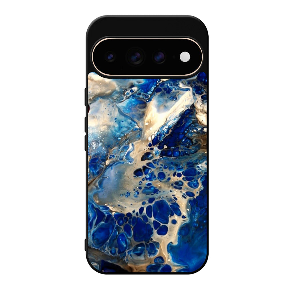 Abstract Golden Blue Paint Art Google Pixel 11 Pro / Pixel 11 Pro XL Case