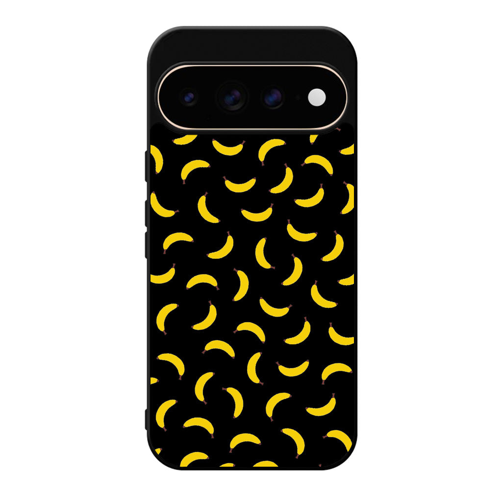 Bananas Fruit Pattern Black Google Pixel 11 Pro / Pixel 11 Pro XL Case